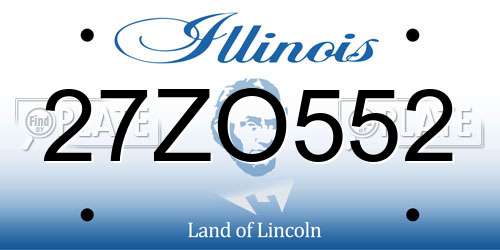 27ZO552 Illinois License Plate