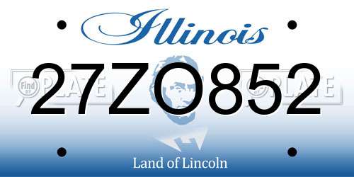27ZO852 Illinois License Plate