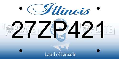 27ZP421 Illinois License Plate