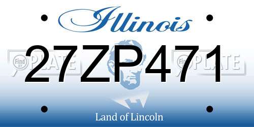 27ZP471 Illinois License Plate