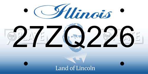 27ZQ226 Illinois License Plate