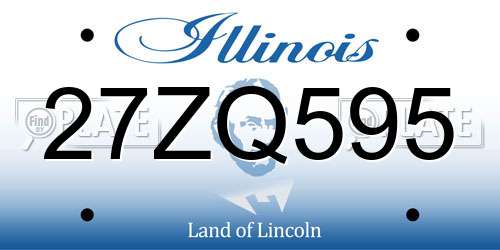 27ZQ595 Illinois License Plate