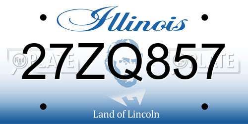 27ZQ857 Illinois License Plate