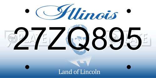 27ZQ895 Illinois License Plate