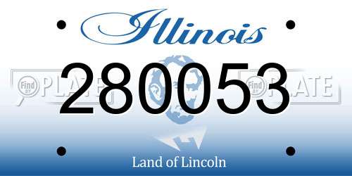280053 Illinois License Plate