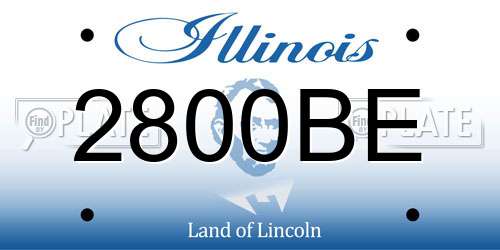 2800BE Illinois License Plate