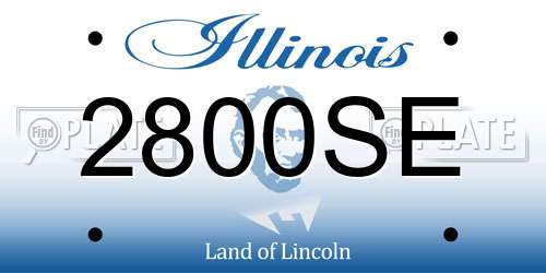 2800SE Illinois License Plate