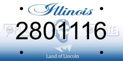 2801116 Illinois License Plate