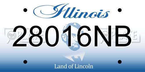 28016NB Illinois License Plate