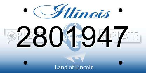 2801947 Illinois License Plate
