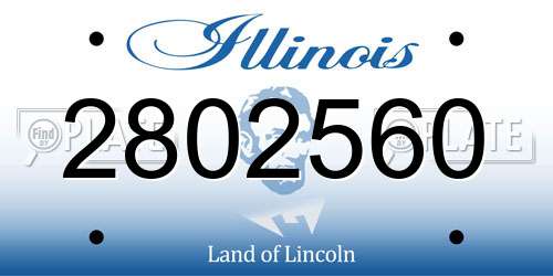 2802560 Illinois License Plate