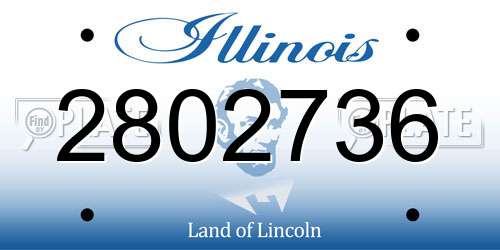 2802736 Illinois License Plate