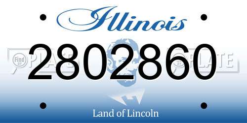 2802860 Illinois License Plate