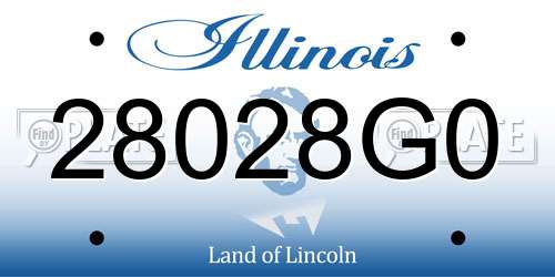 28028G0 Illinois License Plate