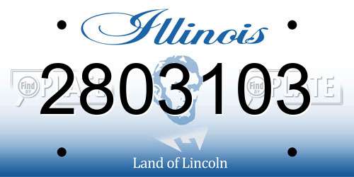 2803103 Illinois License Plate