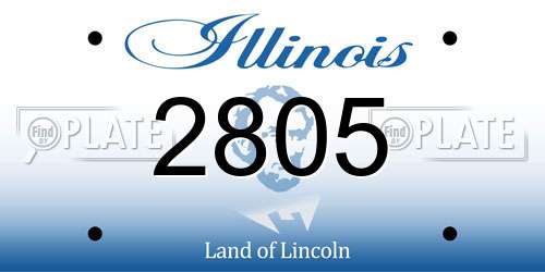 2805 Illinois License Plate