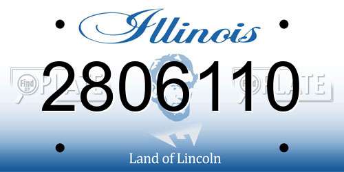 2806110 Illinois License Plate