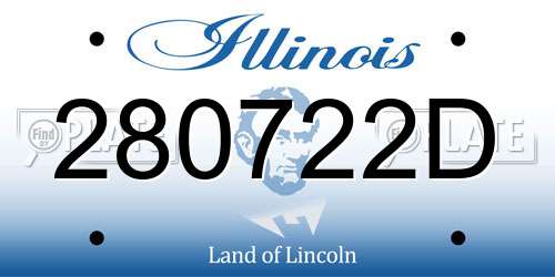 280722D Illinois License Plate