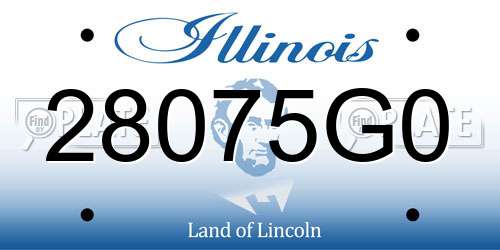 28075G0 Illinois License Plate