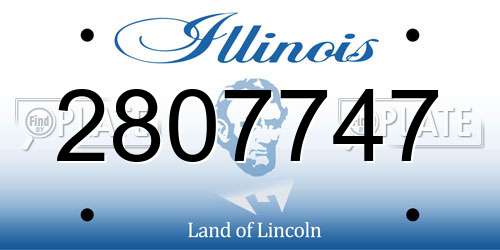 2807747 Illinois License Plate