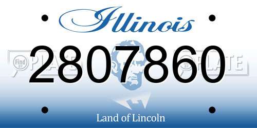 2807860 Illinois License Plate
