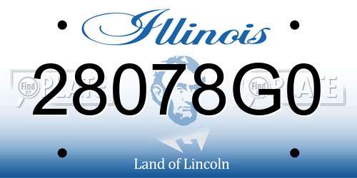 28078G0 Illinois License Plate
