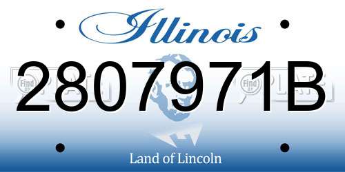 2807971B Illinois License Plate