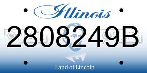 2808249B Illinois License Plate