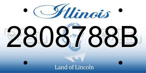 2808788B Illinois License Plate