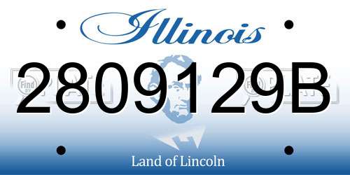 2809129B Illinois License Plate