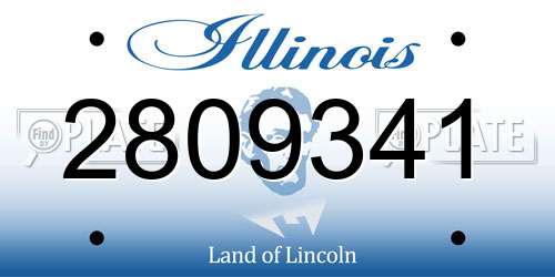 2809341 Illinois License Plate