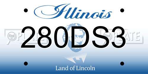 280DS3 Illinois License Plate