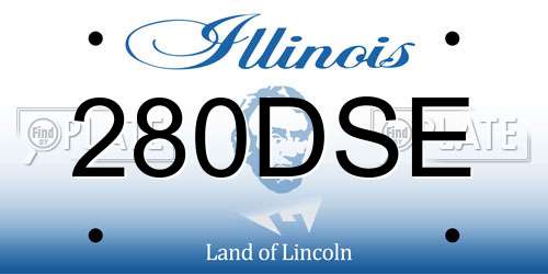 280DSE Illinois License Plate