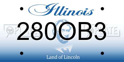 280OB3 Illinois License Plate