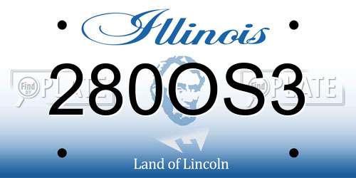 280OS3 Illinois License Plate