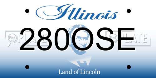 280OSE Illinois License Plate