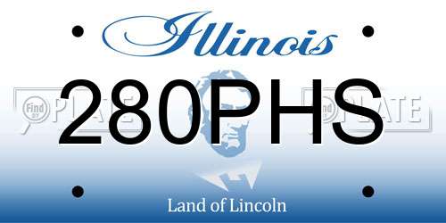 280PHS Illinois License Plate