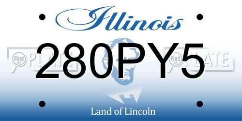 280PY5 Illinois License Plate