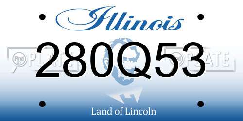 280Q53 Illinois License Plate