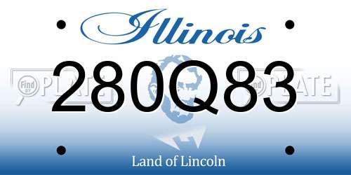 280Q83 Illinois License Plate