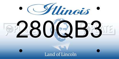 280QB3 Illinois License Plate