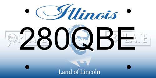 280QBE Illinois License Plate