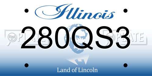 280QS3 Illinois License Plate