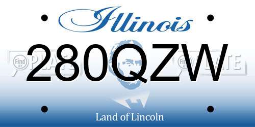 280QZW Illinois License Plate
