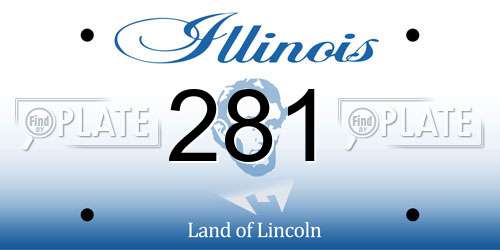 281 Illinois License Plate