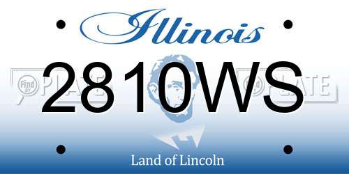 2810WS Illinois License Plate