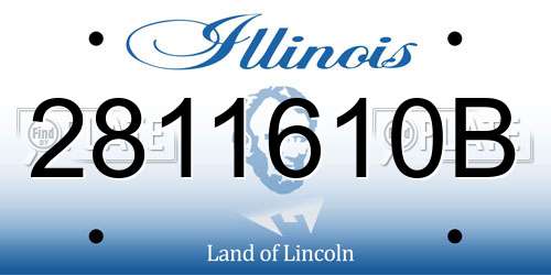 2811610B Illinois License Plate