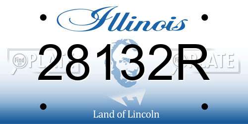 28132R Illinois License Plate