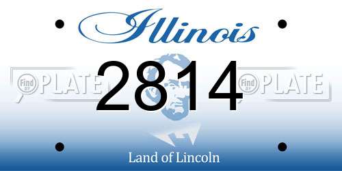 2814 Illinois License Plate