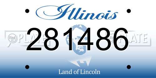 281486 Illinois License Plate